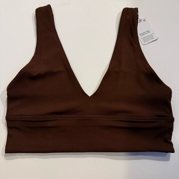 lululemon Align V-Neck Bra Light Support, C/D Cup Lava Cake LVCK brown size 14 - Picture 1 of 4